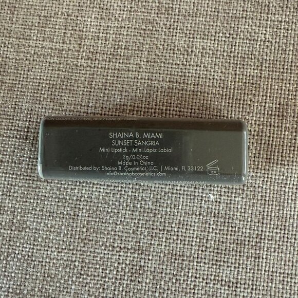 Shaina B Miami Lipstick Sunset Sangria Deep Red Travel Size Long Lasting Formula - Picture 8 of 9